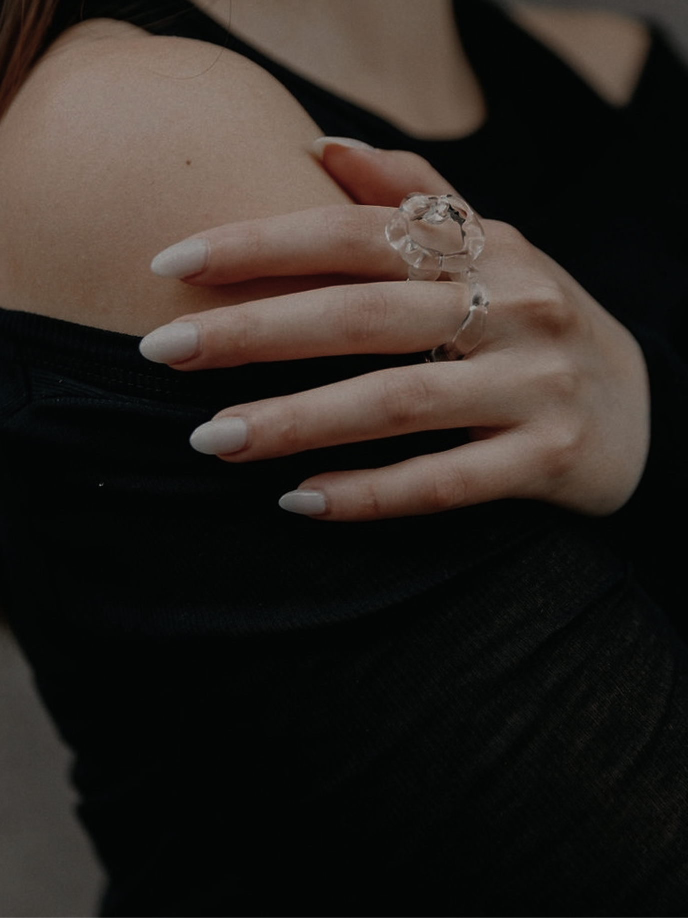 Glass jewelry detail